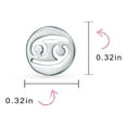 thumbnail image 4 of Bling Jewelry Womens Tiny Simple Round Astrology Cancer Horoscope Zodiac Stud Earrings Silver, 4 of 5