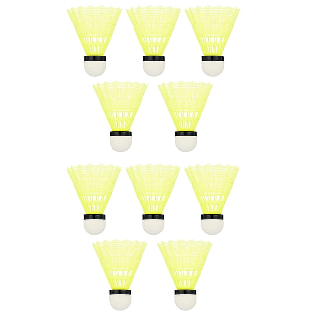 Z.Z Enterprises Badminton Nylon Shuttlecock Jaune Usage Intensif, Durable / Lot de 10