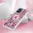 thumbnail image 4 of Glitter Clear Sparkly Bling Case for Xiaomi Redmi Note 12 5G (Not 4G), Flowing Liquid Quicksand Cover with Diamond Ring Holder Case for Xiaomi Redmi Note 12 5G/ Poco X5  Rose Gold, 4 of 14