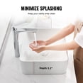 thumbnail image 4 of Lavabo rectangular VEVOR, 48,26 x 37,34 cm, encimera blanca C, 4 of 9