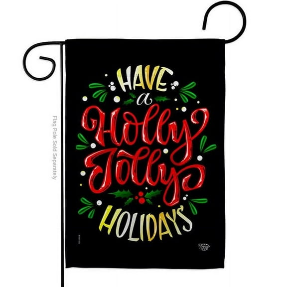 Ornament Collection 13 x 18.5 in. Jolly Holiday Garden Flag with Winter Christmas Double-Sided Decorative Vertical Flags House Decoration Banner Yard Gift