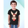thumbnail image 2 of Easter Bunny With Bubble Gum Funny Egg Hunting Christian Holiday Youth T-shirt, Youth M, Black, 2 of 5