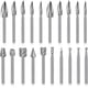 thumbnail image 1 of 20 piezas de broca para tallado, incluyendo broca para tallado, accesorio para broca y cortador de fresado de madera de carburo HSS general, adecuado para herramientas rotativas, bricolaje de madera Ormromra WLJ-1719, 1 of 5