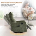 thumbnail image 4 of AENKYO Swivel Recliner Chair, Manual Rocking Massage Chair, Heated for Adults, for Living Room,Green Chenille, 4 of 7