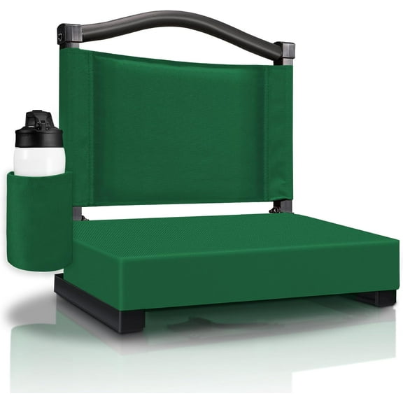 Stadium Seats with Back Support and Thick Cushion Bleacher Seats with Backs and Cushion Wide, Stadium Chairs Include Shoulder Strap and Pocket, Perfect for Sports Events
