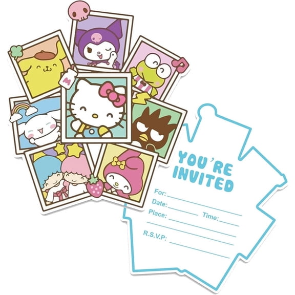 24PCS Cartoon Family Invitations - Cute Cartoon Fill-in-the-Blank Invitations - Cartoon Themed Birthday Party Invitations, Party Supplies, and Decorations