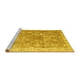 thumbnail image 2 of Ahgly Company Machine Washable Indoor Round Persian Yellow Traditional Area Rugs, 7' Round, 2 of 4