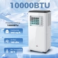 thumbnail image 4 of HOMCOM 10,000 BTU Portable Air Conditioner for 440 sqft room, Timer, White, 4 of 10
