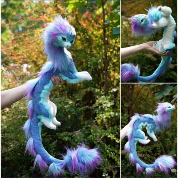 23.6inch Dragon Plush Doll Blue Dragon Struffed Animal ,Dragon Toy Animal Doll For Families and Dragon Lovers Birthday Holiday Gifts