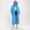 Blue, variant on Dpytoraw Durable Solid Color Fashionable EVA Outdoor Travel Portable Lengthening Hooded Raincoat
