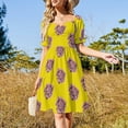thumbnail image 3 of Pink Rose Print Sleeveless Dress luxury woman evening dress sexy dress Long summer korean women, 3 of 6