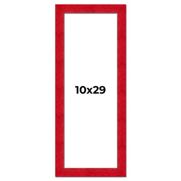 10x29 Frame Red Burl Solid Wood Picture Frame Width 1.75 Inches | Interior Frame Depth 0.5 Inches |