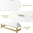 thumbnail image 6 of 3 Drawer Dresser for Bedroom Modern Wood Storage Dresser Organizer with Gold Metal Handles  for Hallway, Entryway, 6 of 6