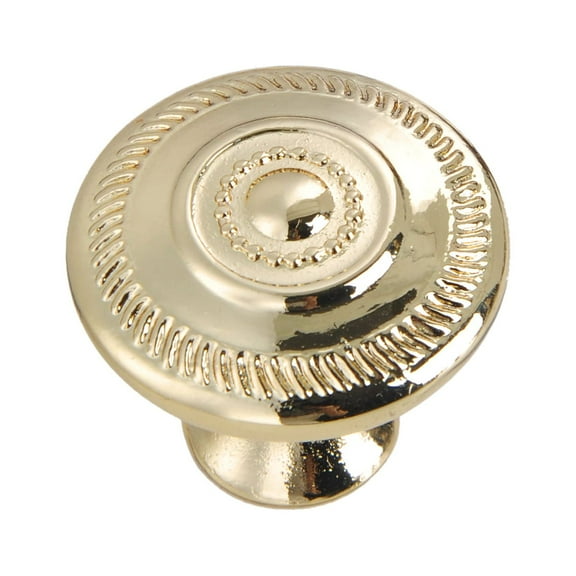 Utopia Alley Bergen Cabinet Ring Pull Knob - Decorative Cabinet Drop Pull Knobs for Cabinets and Drawers - Vintage Cabinet Hardware with Hand Finished Polished Gold - Metal Drawer Pull Knobs 1.05"