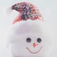 thumbnail image 3 of Violet Linen Christmas Snowed Man, Polyester, Super soft feel faux suede fabric, digital print, Snowman with Red Hat Design, 18 Inch by 18 Inch, Decorative Accent Throw Pillow, 3 of 5