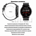 thumbnail image 3 of Reloj Smartwatch caja negra, malla negra de silicona, 3 of 5