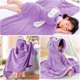 thumbnail image 2 of ROMASA Baby Bath Towel Ultra Soft Hooded Towel Highly Absorbent Bathrobe Blanket Toddlers Shower Gifts for Boys Girls-27.5" x 55" (Purple), 2 of 3