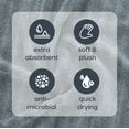thumbnail image 6 of Mainstays Performance Cotton Hand Towel, Super Soft Quick Dry Fade Resistant, Textured Grey, 6 of 7