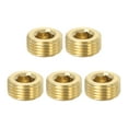 thumbnail image 1 of Unique Bargains 1/2 inch Male BSP Pipe Plug Internal Hex Thread Socket Solid Brass Pipe Plugs 5 Pack, 1 of 7