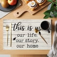 thumbnail image 2 of Placemat Set of 4 Farmhouse Style Placemats for Dining Table Funny Quote Wood Grain Washable Table Mats for Kitchen and Party Decor Indoor & Outdoor Use, 2 of 8