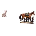 thumbnail image 1 of Escultura de animal majestuosa, adorno artesanal para chimenea y escritorio, colección de resina para decoración del hogar, oficina y sala de estar., 1 of 8