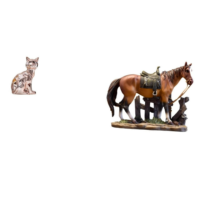 Escultura de animal majestuosa, adorno artesanal para chimenea y escritorio, colección de resina para decoración del hogar, oficina y sala de estar.