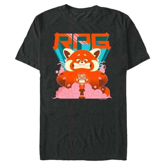 Disney and Pixar’s Turning Red RPG Red Panda Girl Mei - Short Sleeve Blended T-Shirt for Adults - Customized-Graphite Snow Heather