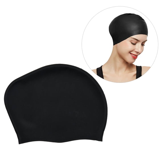 WHAMVOX  Swimming Hat Cap Swimmer Neoprene Men and Women Women's Black