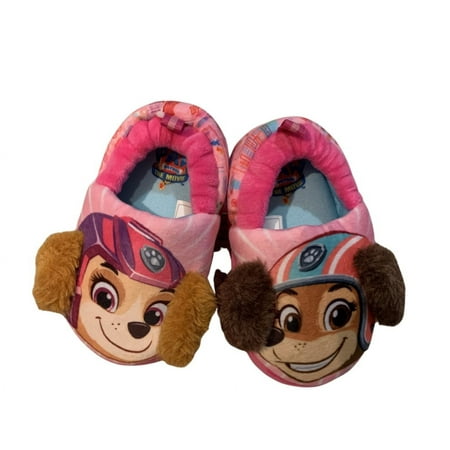 Paw Patrol Skye & Liberty Plush Toddler Girls A-line Slippers Size 5/6