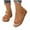 Brown, variant on Fnooota Women's Wedge Sandals, Non-slip Casual Open Toe Ankle Strap Comfort Sandals Black Size 7