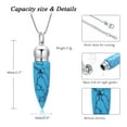 thumbnail image 2 of Stone Bullet Urn Pendant Memory Necklace for Cremation Ashes Keepsake Memorial Jewelry, 2 of 4