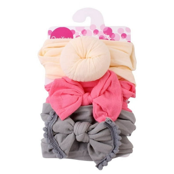 Uccdo 3 Pcs Baby Toddler Girls Kids Bowknot Turban Headband Hair Band Headwrap