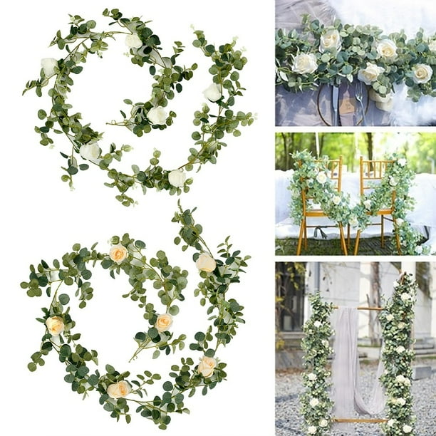 fake eucalyptus garland wedding