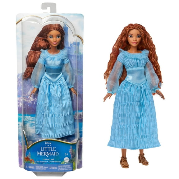 Disney The Little Mermaid Ariel Fashion Doll on Land in Signature Blue Dress