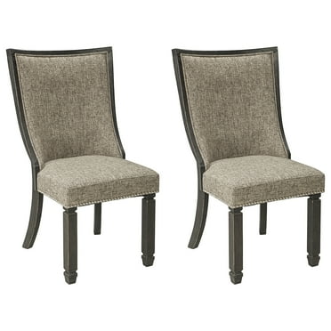 Signature Design by Ashley Tyler Creek Urban Farmhouse Upholstered Dining Chair, Set of 2, Grayish Brown