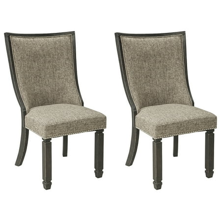 Signature Design by Ashley Tyler Creek Urban Farmhouse Upholstered Dining Chair, Set of 2, Grayish Brown