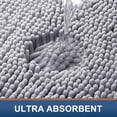 thumbnail image 3 of Smiry Luxury Chenille Bathroom Rugs, Extra Soft and Absorbent Bath Mat, Light Grey, 16"x24", 3 of 8