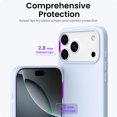 thumbnail image 4 of Compatible with iPhone 17 Pro Max Case,Slim Liquid Silicone 3 Layers Soft Gel Rubber Shockproof Protective Phone Case 6.9" with Anti-Scratch Microfiber Lining-Blue, 4 of 7