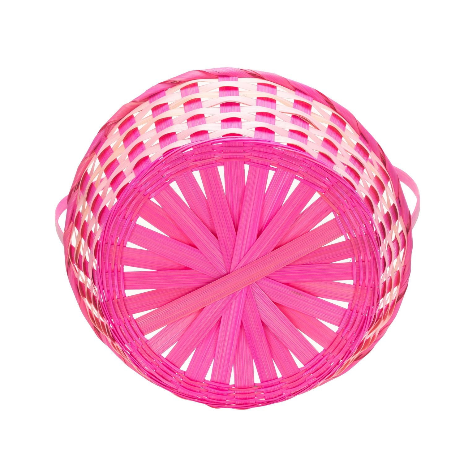 Way to Celebrate! Large Hot Pink/Pink Bamboo Basket