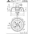 thumbnail image 2 of Par de TAMBORES DE FRENOS CHEVY 1994 al 2002 CHEVROLET 1.4L L4 BREMBO ., 2 of 5