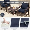 thumbnail image 3 of Kimunuk Outdoor Seat Cushion Set, 19" X 19" X 4" Water-Resistant & Fade-Resistant Patio Furniture Replacement Cushions with Handle and Straps for Sofa Chair, Navy Blue, 3 of 7