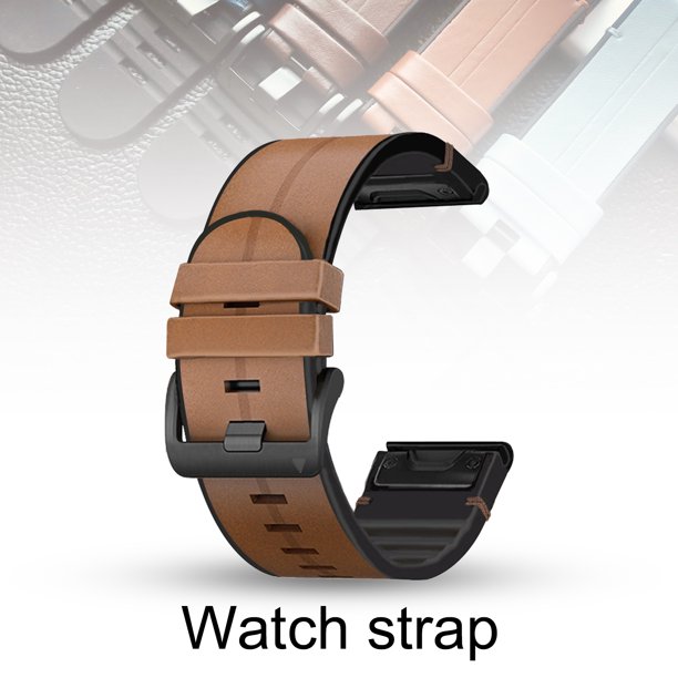 Gwong Electrónica Reloj banda Reemplazo de liberación rápida 22 / 26mm Correa de pulsera de cuero sintética para Garmin 5/6 / 5x / 6x / 945