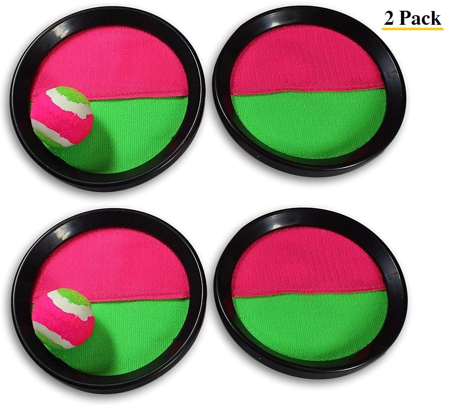 2 Pack Throw Catch Bat Ball Game Paddle Catch Toss and Catch Ball Game Set 