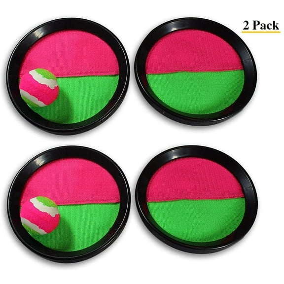 Paddle Catch Toss and Catch Ball Game Set! Throw Catch Bat Ball Game (2 Pack) for Kids and Children