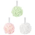thumbnail image 5 of Naierhg Bath Loofah Soft Gentle Quick Lathering Solid Color Women Men Body Washing Exfoliating Scrubber Shower Sponge Mesh Ball Bathroom Supplies Pink, 5 of 8