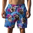 thumbnail image 5 of Funny Tropical Raccoon Hawaiian Shorts For Men Racoon Mens Tropical Shorts Men Swim Trunks Mens Shorts, 5 of 7