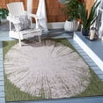 thumbnail image 2 of SAFAVIEH Courtyard Jaymz Radiant Indoor/Outdoor Area Rug, Beige/Dark Green, 6'7" x 6'7" Square, 2 of 12