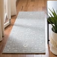 thumbnail image 2 of SAFAVIEH Micro-Loop Britton Oriental Runner Rug, Light Grey/Ivory, 2'3" x 11', 2 of 7