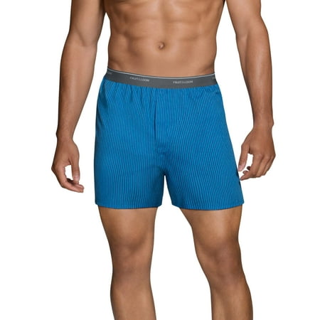 Big Men's Dual Defense Printed Woven Boxer Extended Sizes, 4 Pack