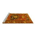 thumbnail image 2 of Ahgly Company Machine Washable Indoor Square Persian Yellow Traditional Area Rugs, 6' Square, 2 of 4